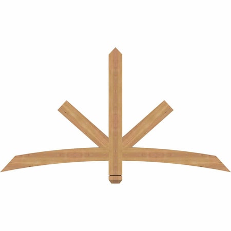 Ekena Millwork Alberta Smooth Timber Gable Bracket, Western Red Cedar, 60"W x 32"H x 1 1/2"D x 3 1/2"F, 13/12 Pitch GBW060X32X0204ALB00SWR
